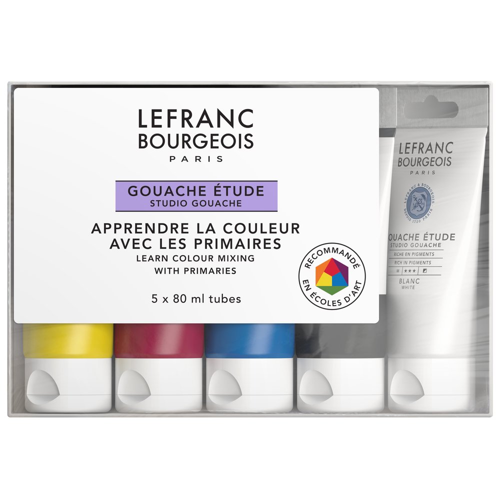 Lefranc Bourgeois Set de Gouache Etude 5 Tubes