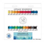 Lefranc Bourgeois Assortiment d'Aquarelle Etude 24 tubes
