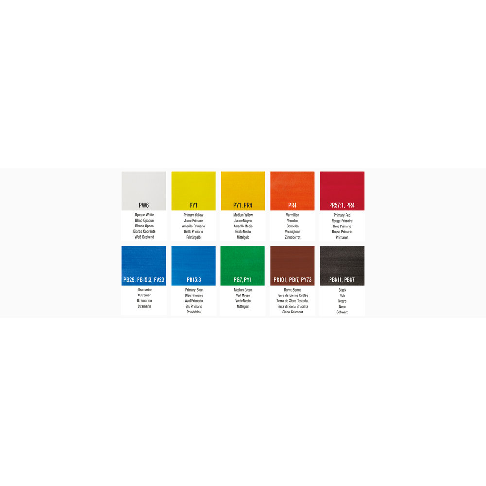 Winsor & Newton Gouache Colour Set 10x12ml