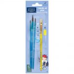Lefranc Bourgeois Assortiment de Pinceaux en Poil de Poney (Rond N°4/10/16 et Plat N°8)
