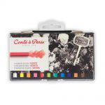 Conté à Paris Boite Plastique x12 Carrés Couleur Assortis Crochet