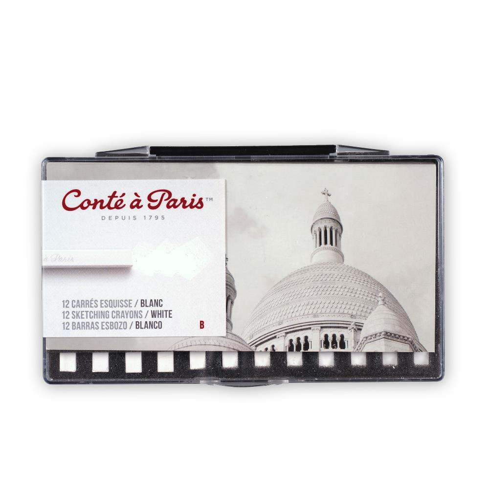 Conté à Paris Carrés Esquisse Set x12 Blanc B