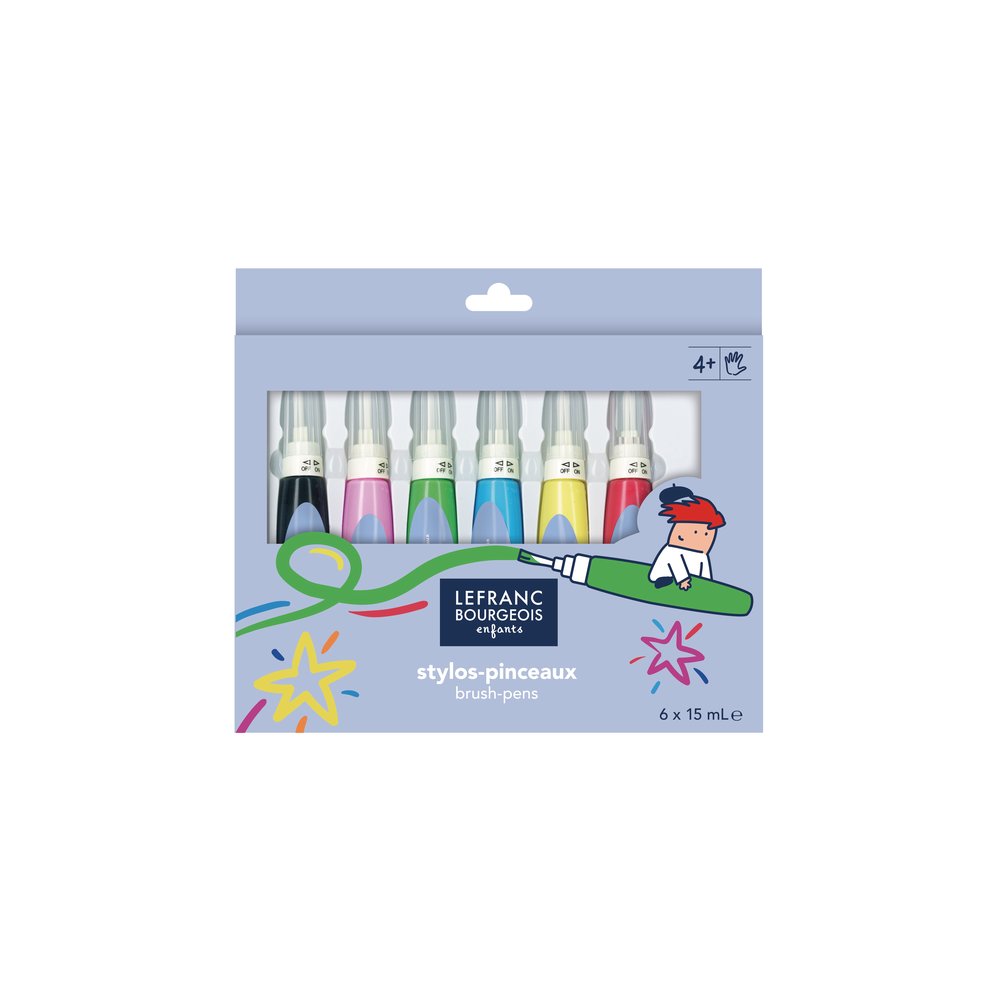 Lefranc Bourgeois Enfants Boîte de 6 Stylos Pinceaux