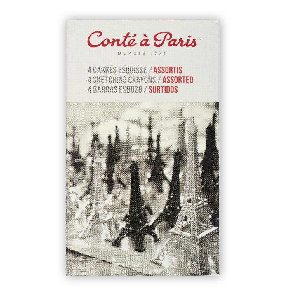 Conté à Paris Pack 24 Boites Allumettes Carres Esquisses