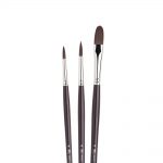 Winsor & Newton Set 3 Brosses Galeria Manche Long