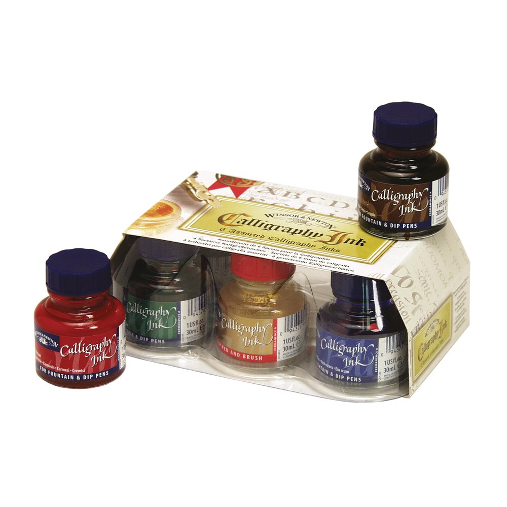 Winsor & Newton Encre De Calligraphie Assortiment 6x30ml