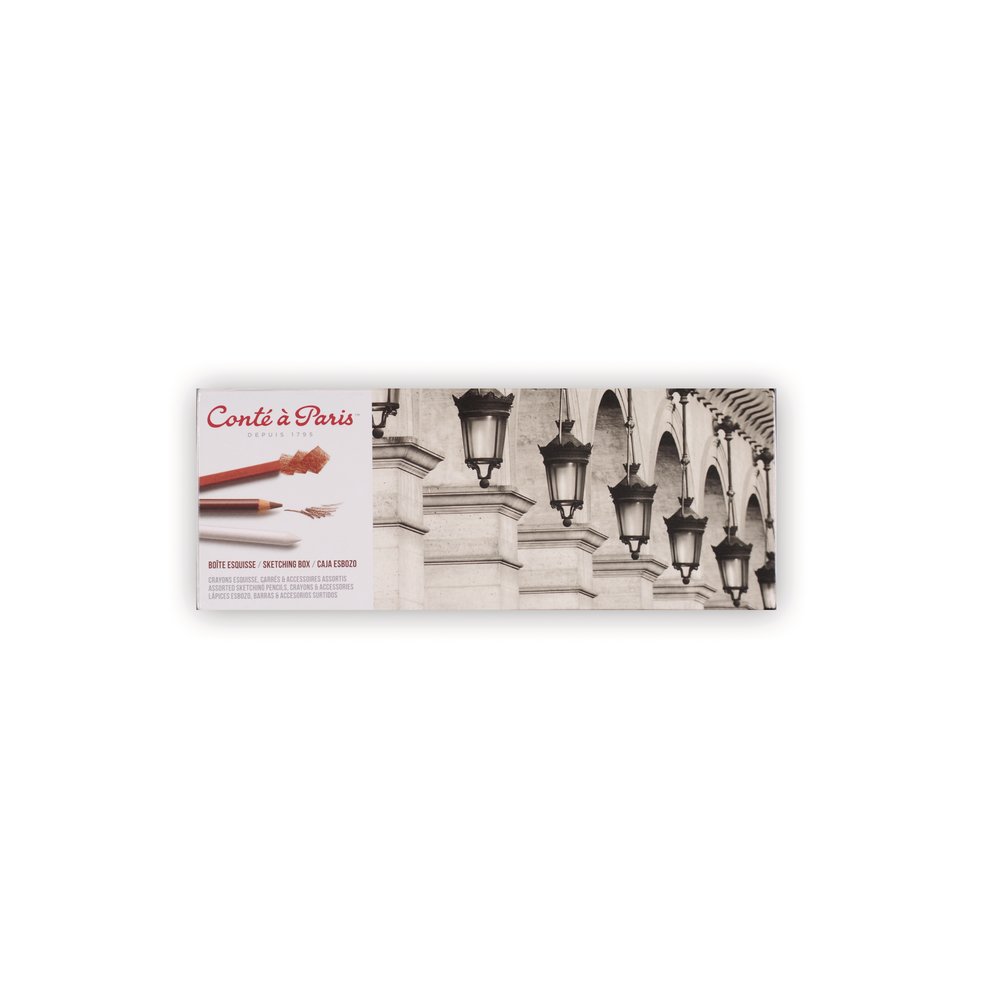 Conté à Paris Coffret Esquisse 12 Carrés + 3 Crayons + Access