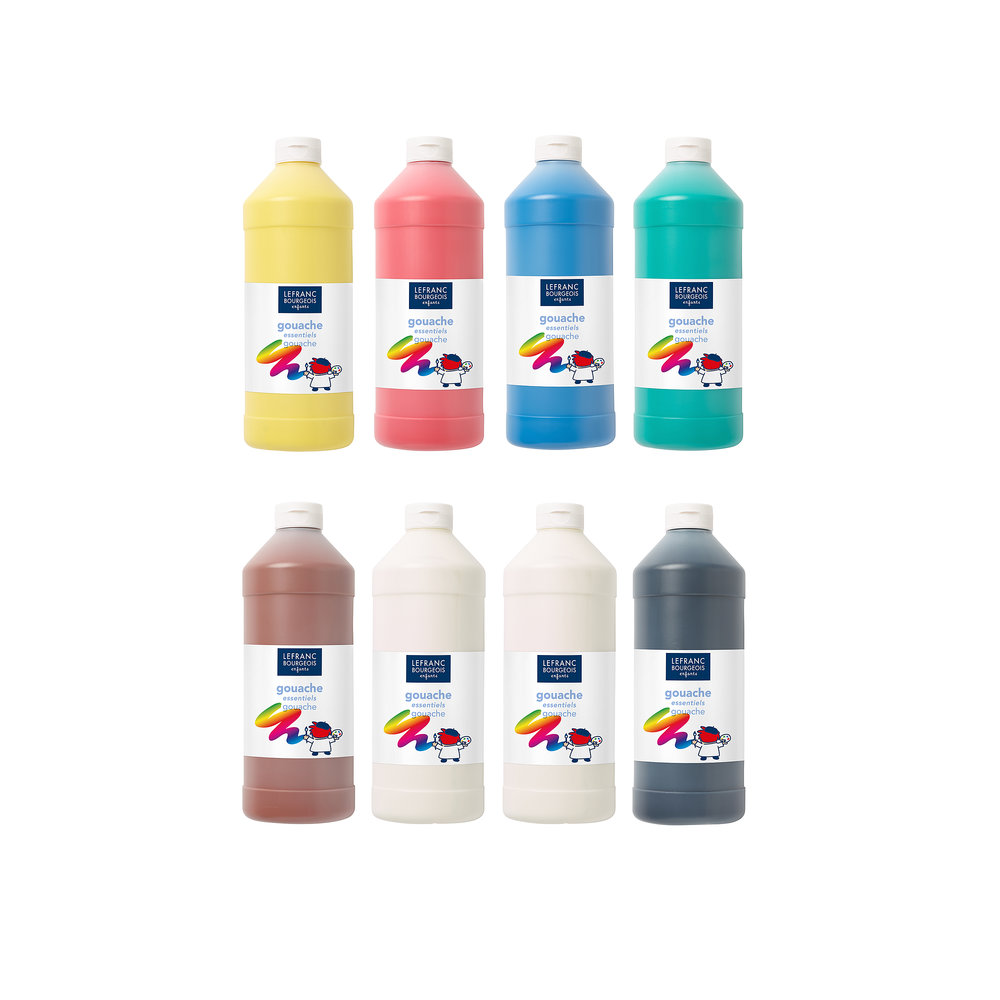 Lefranc Bourgeois Enfants Assortiment de Gouache 8 Couleurs Essentielles