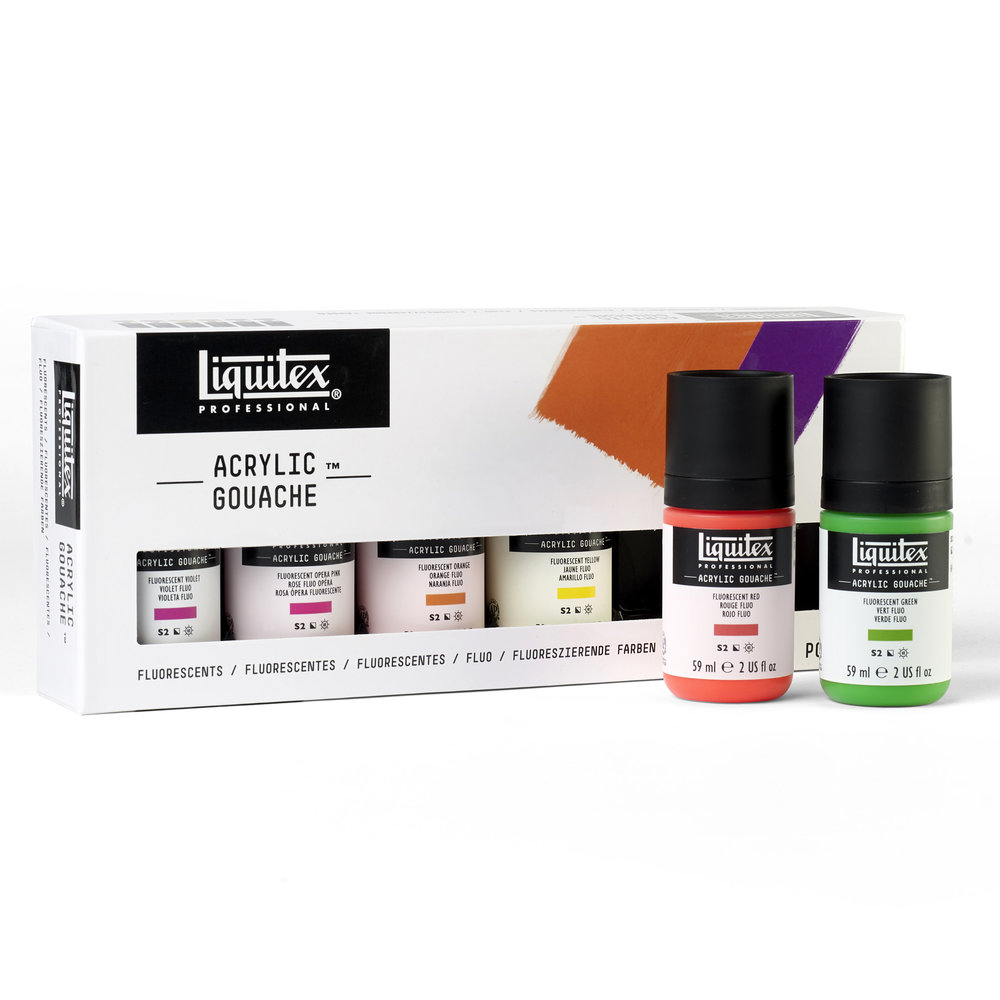 Liquitex Professional Acrylique Gouache Set 6x59ml Couleurs Fluorescentes