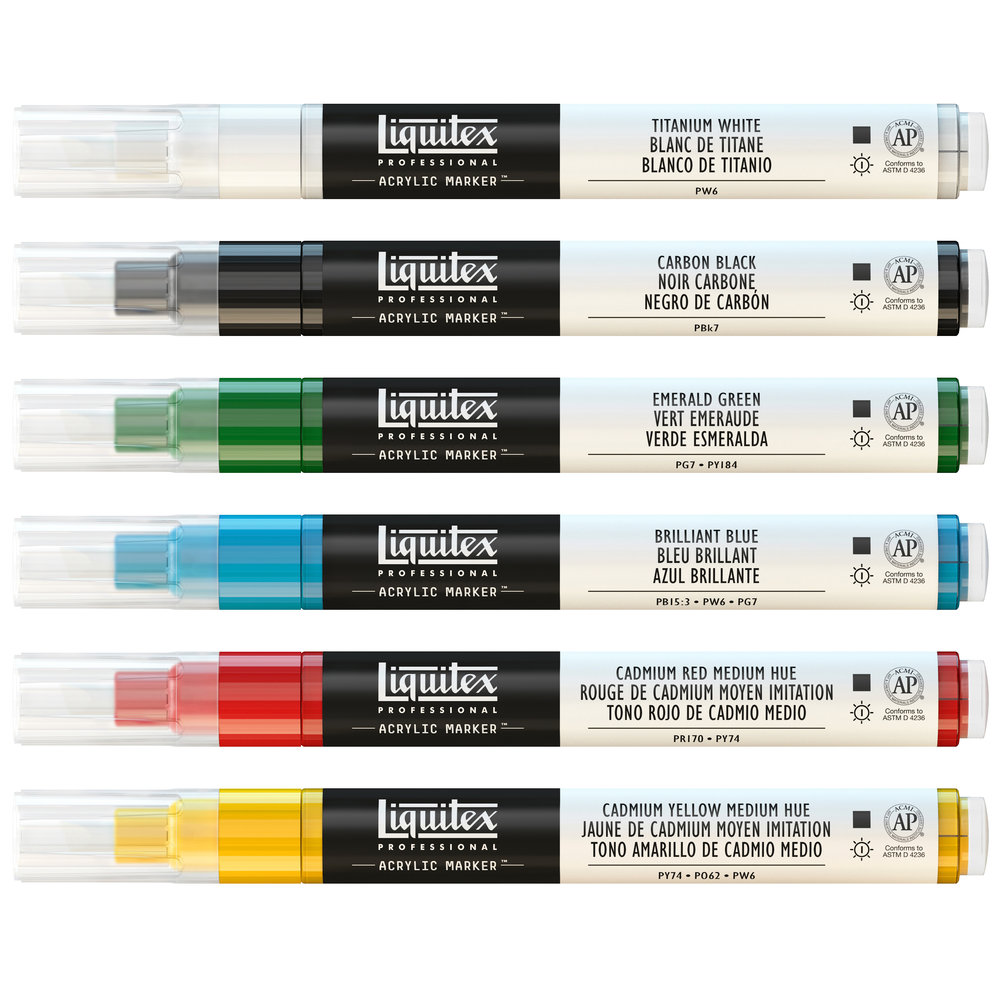 Liquitex Set 6 Markers Pointe Fine