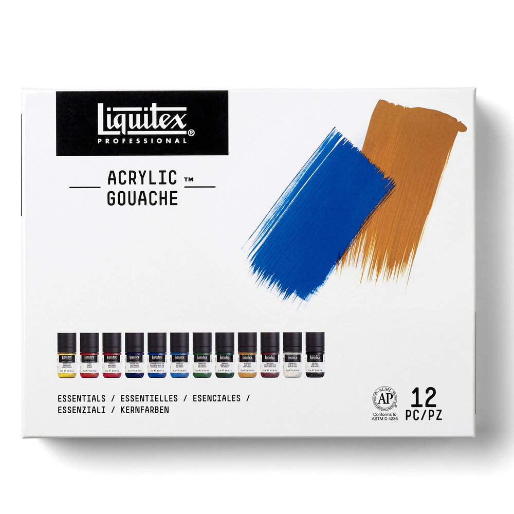 Liquitex Professional Acrylique Gouache Set 12x22ml Couleurs Essentielles