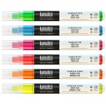 Liquitex Set 6 Marqueurs Pointe Fine Couleurs Fluorescentes