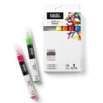 Liquitex Set 6 Marqueurs Pointe Fine Couleurs Fluorescentes