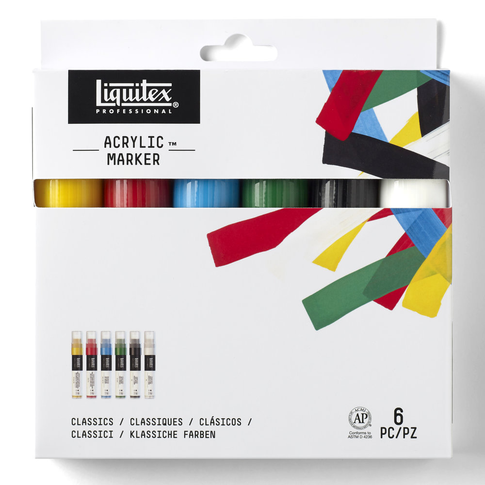 Liquitex Set 6 Markers Pointe Large