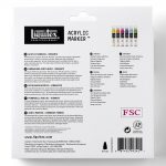 Liquitex Set 6 Markers Pointe Large Couleurs Vives