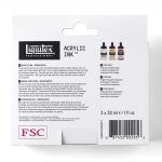 Liquitex Encre Acrylique Ink Pack 3 Couleurs Iridescentes