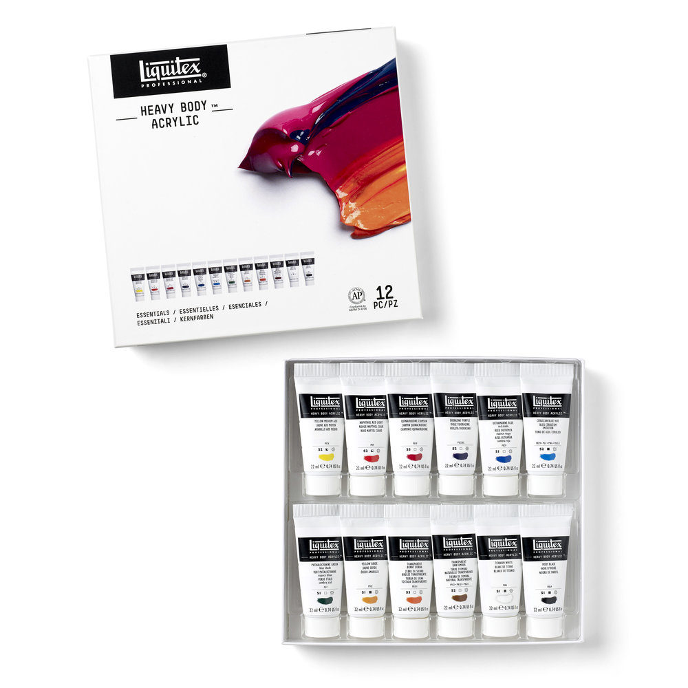 Liquitex Professional Heavy Body Set 12x22ml Couleurs Essentielles