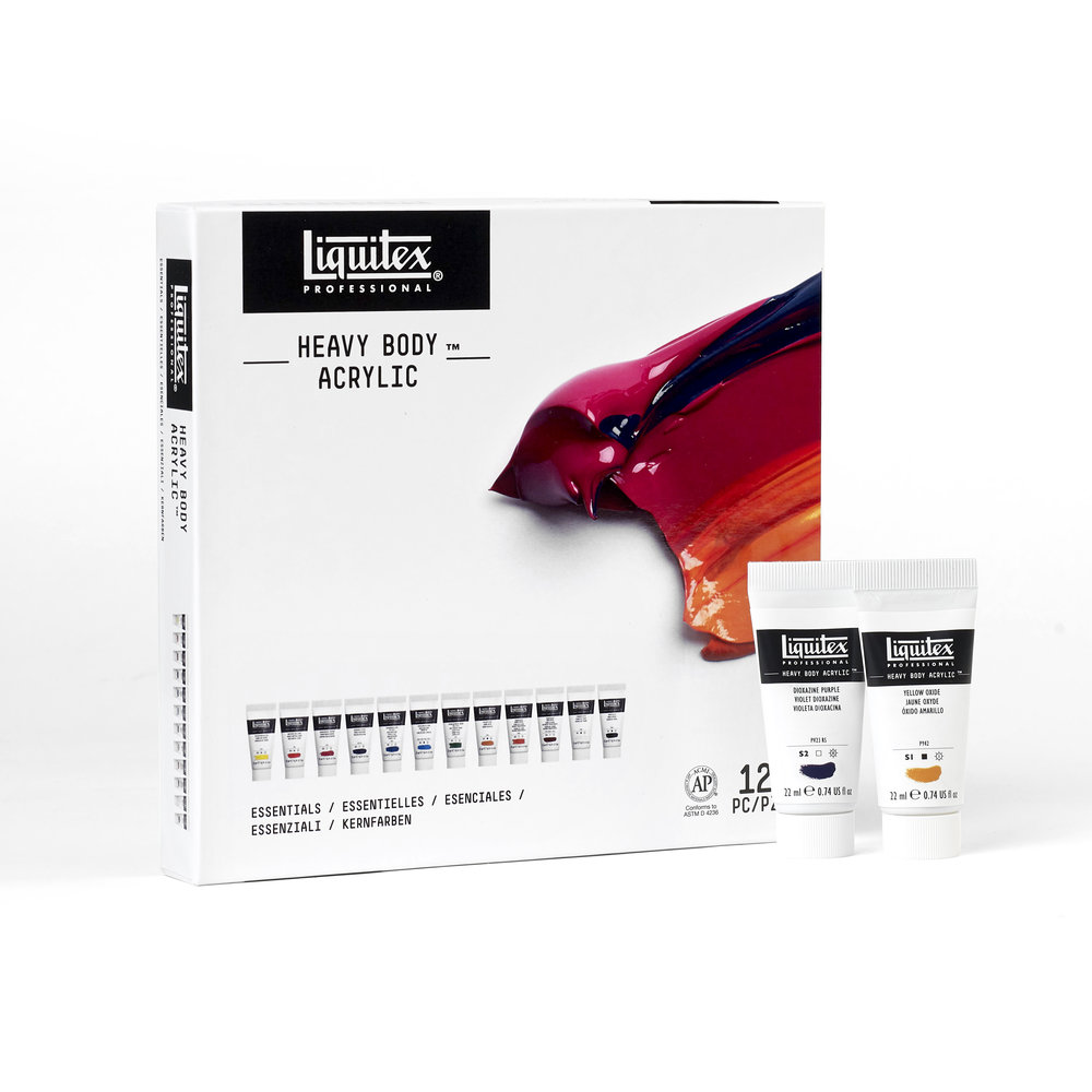 Liquitex Professional Heavy Body Set 12x22ml Couleurs Essentielles