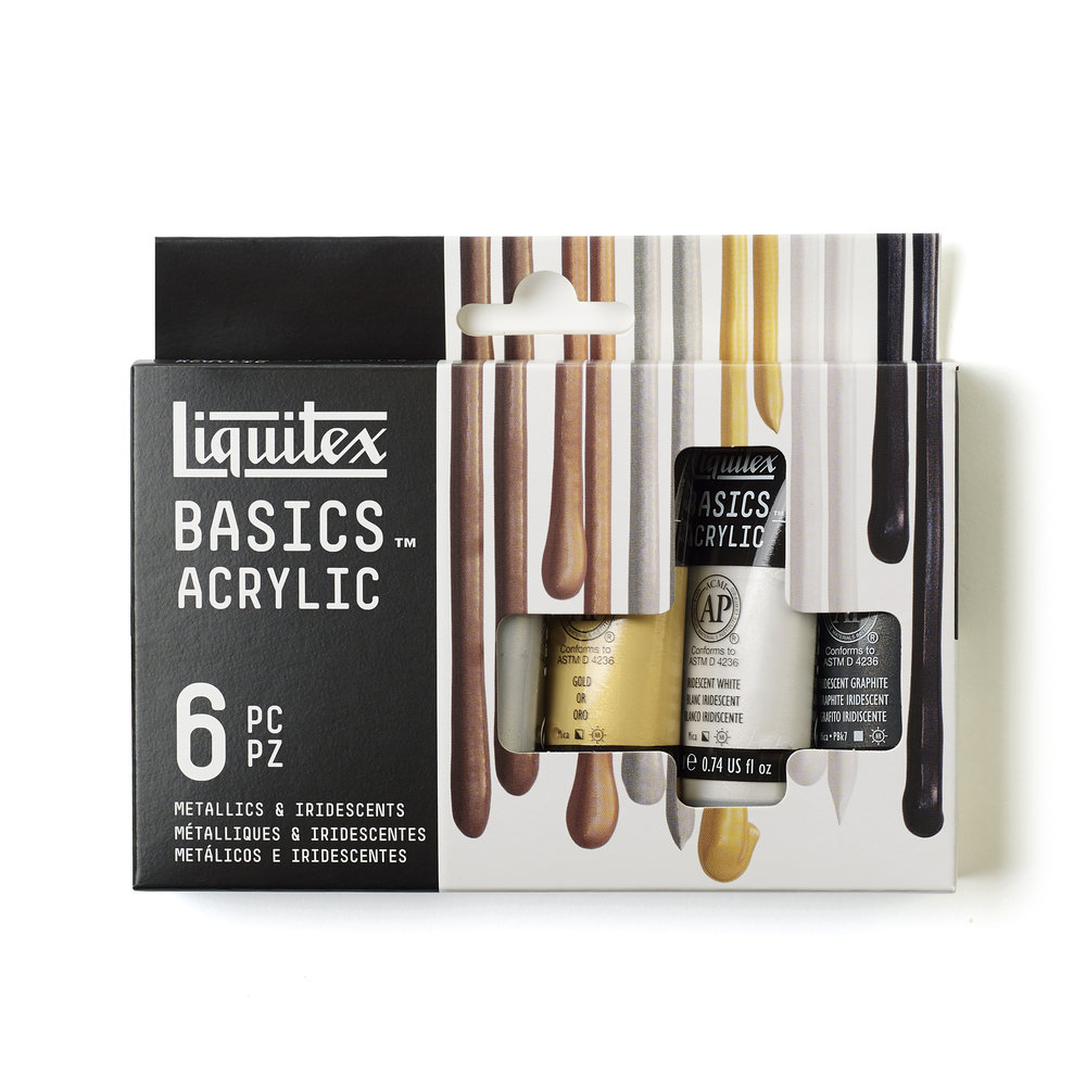 Liquitex Basics Acrylique Set 6x22ml Metallic & Iridescent