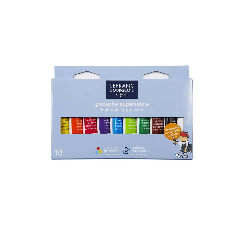 Lefranc Bourgeois Set de Gouaches Supérieures 10 tubes (10ml)