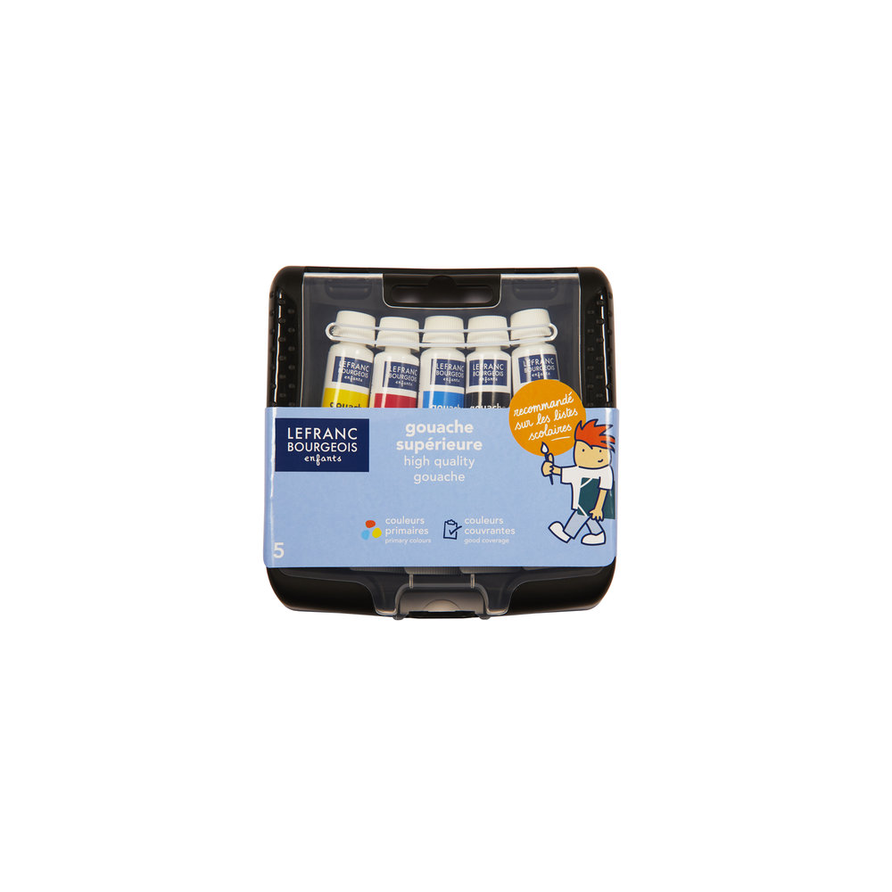 Lefranc Bourgeois Enfants Boite de Gouache Supérieure 5 tubes