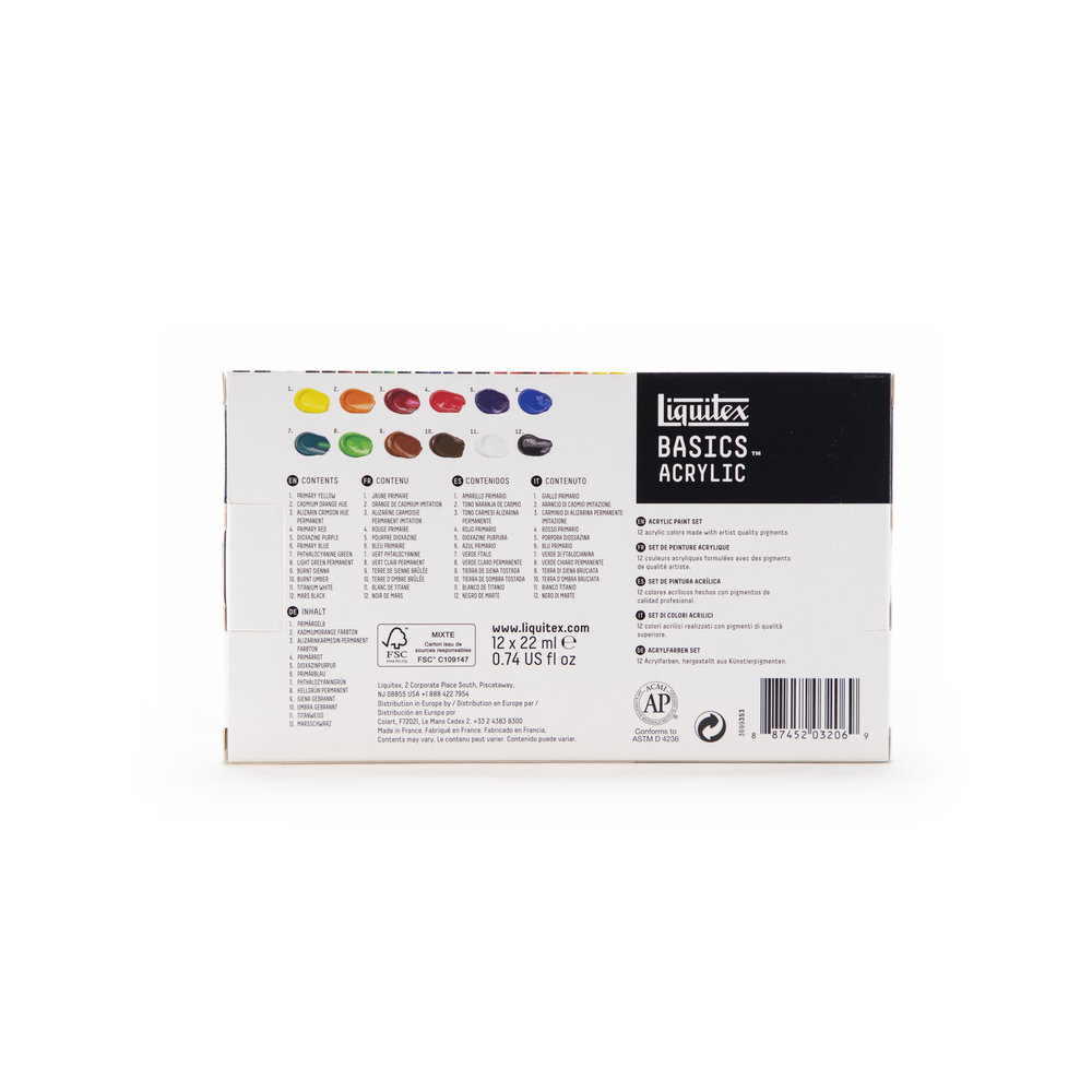 Liquitex Basics Acrylique Set 12x22ml