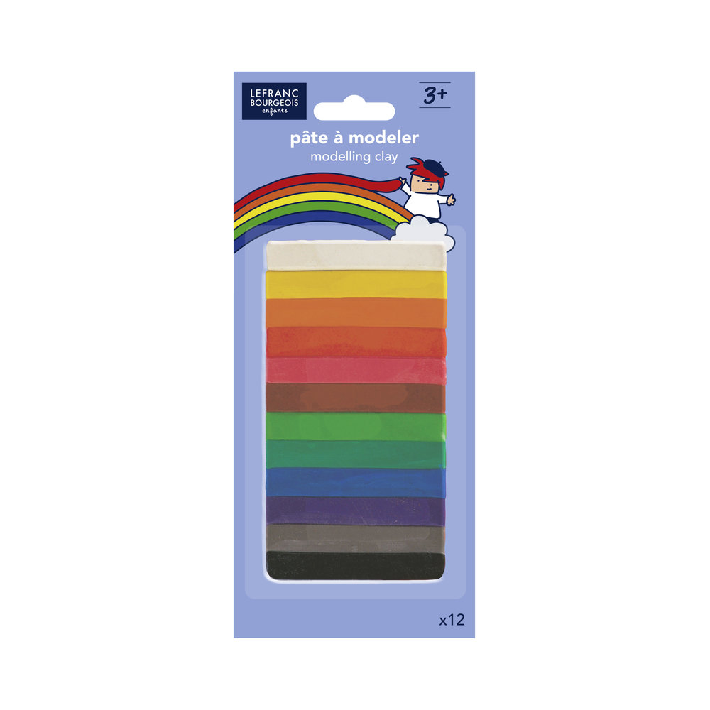 Lefranc Bourgeois Enfants Set de 12 Bâtons de Pâte à Modeler