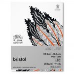 Winsor & Newton Papier Bristol Bloc 250g 22,9x30,5cm 20 Feuilles