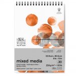 Winsor & Newton Papier Pour Technique Mixte Bloc Spirale 250g 22,9x30,5cm 30 Feuilles