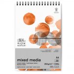 Winsor & Newton Papier Pour Technique Mixte Bloc Spirale 250g A4 30 Feuilles