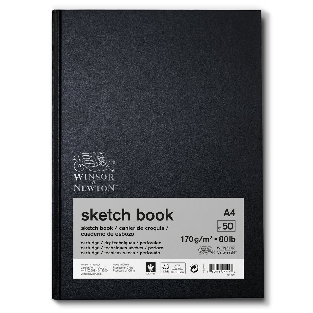 Winsor & Newton Papier Esquisse Cahier De Croquis Relie 170g A4 50 Feuilles