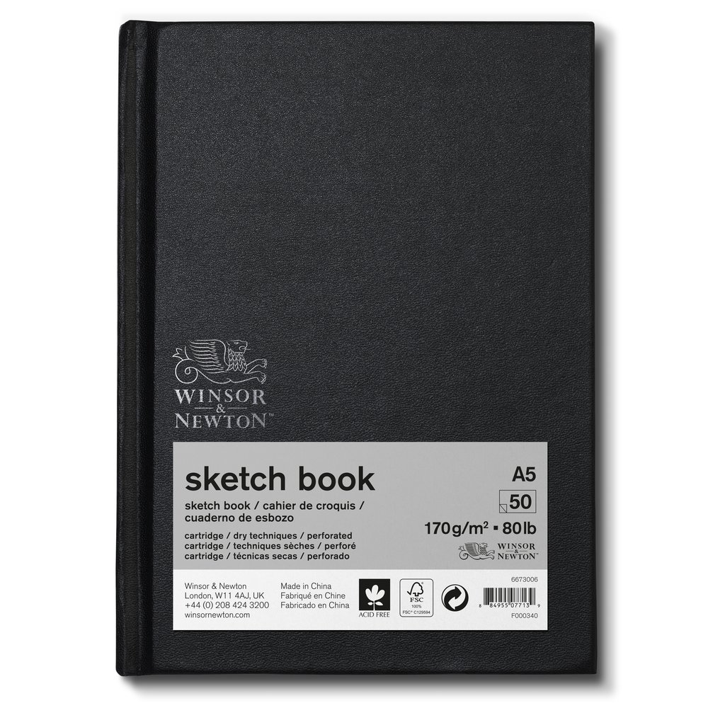 Winsor & Newton Papier Esquisse Cahier De Croquis Relie 170g A5 50 Feuilles
