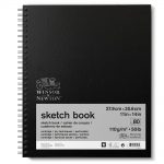 Winsor & Newton Papier Esquisse Cahier De Croquis Spirale 110g 27,9x35,6cm 80 Feuilles