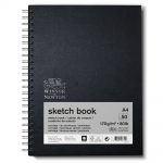 Winsor & Newton Papier Esquisse Cahier De Croquis Spirale 170g A4 50 Feuilles