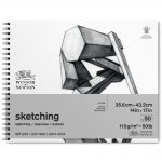 Winsor & Newton Papier Esquisse Bloc Spirale Extra Blanc 110g 35,6x43,2cm 50 Feuilles