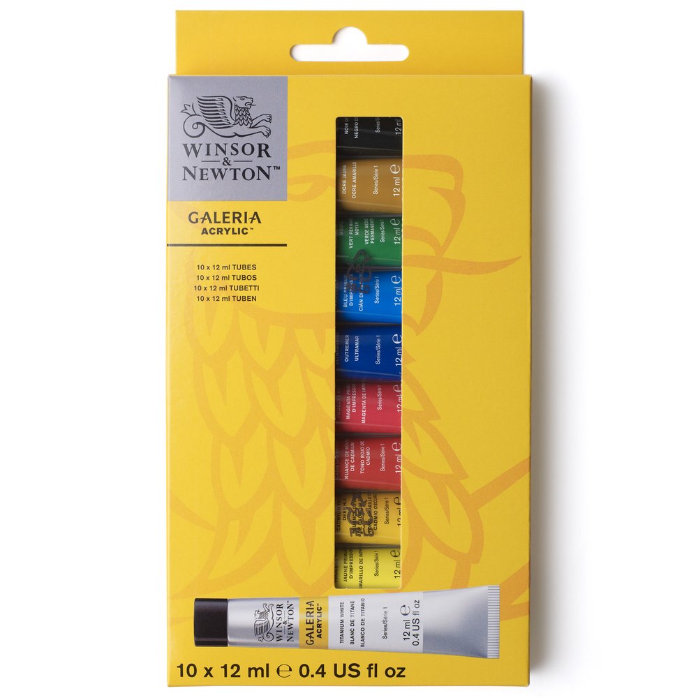 Winsor & Newton Galeria Acrylic Colour 10x12ml Set D'Initiation