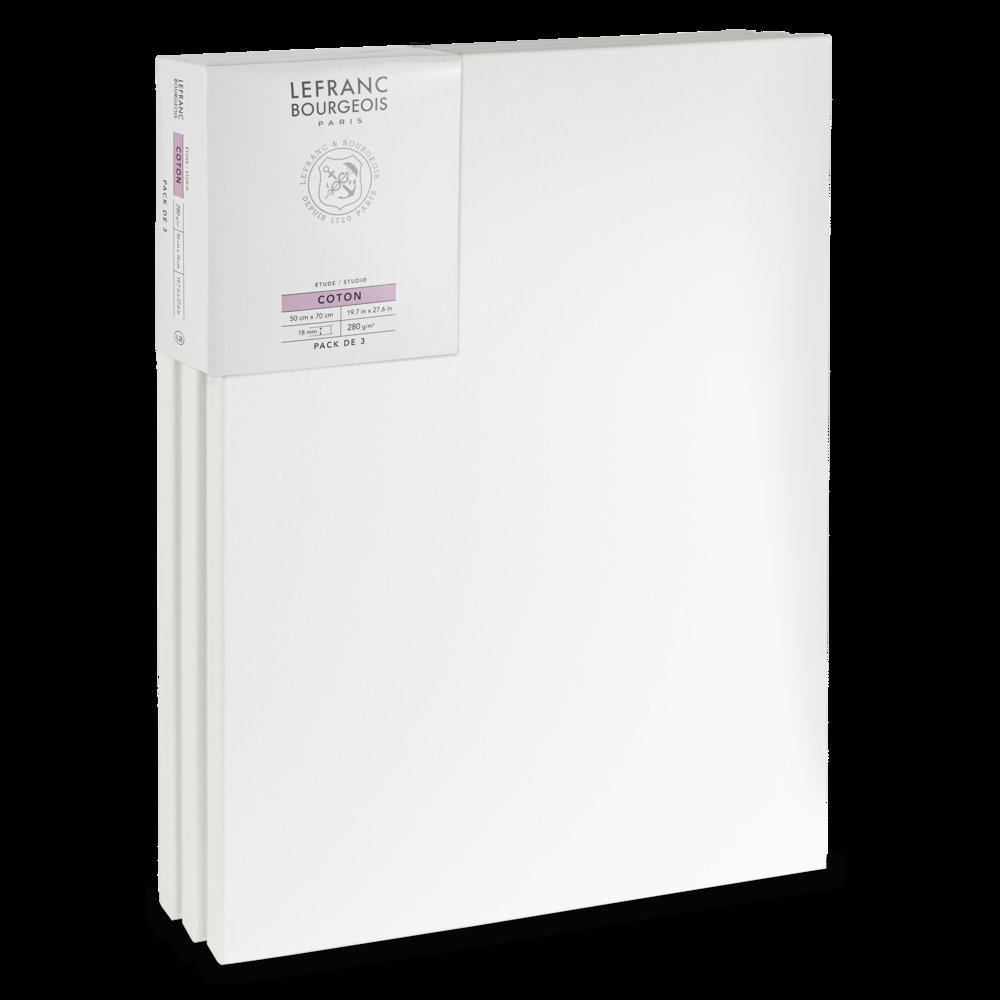 Lefranc Bourgeois Pack de 3 Toiles Etude/Studio 50x70cm