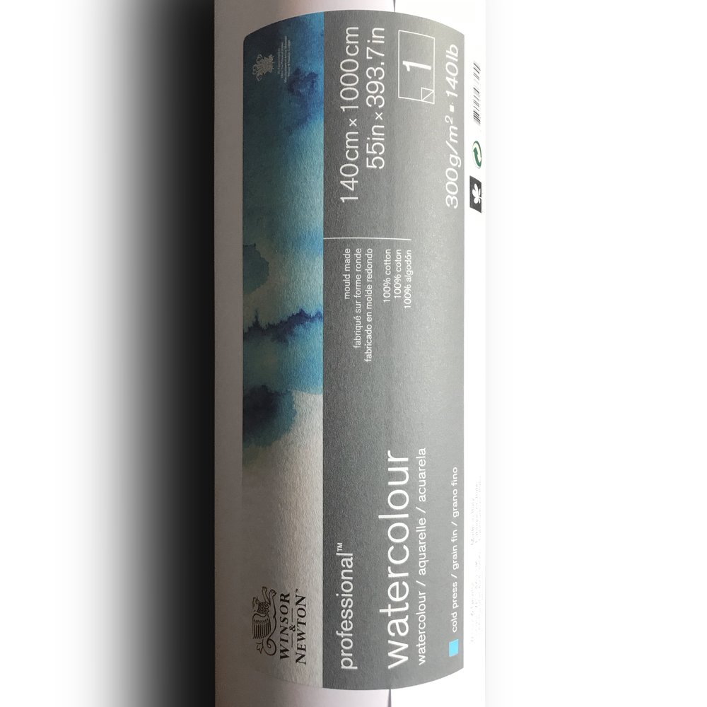 Winsor & Newton Papier Aquarelle Professionnelle Rouleau Grain Fin 300g 140x1000cm