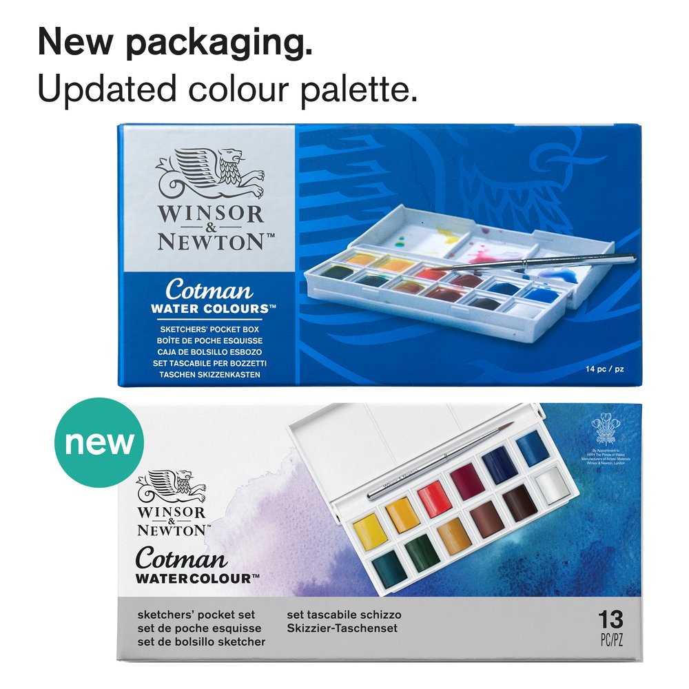 Winsor & Newton Aquarelle Cotman Boite Plastique Sketcher 12x1/2g