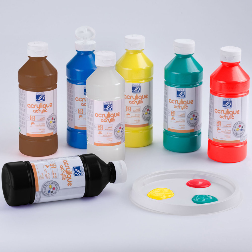 Lefranc Bourgeois Enfants Assortiment d'Acrylique Brillante 10 Couleurs Essentielles