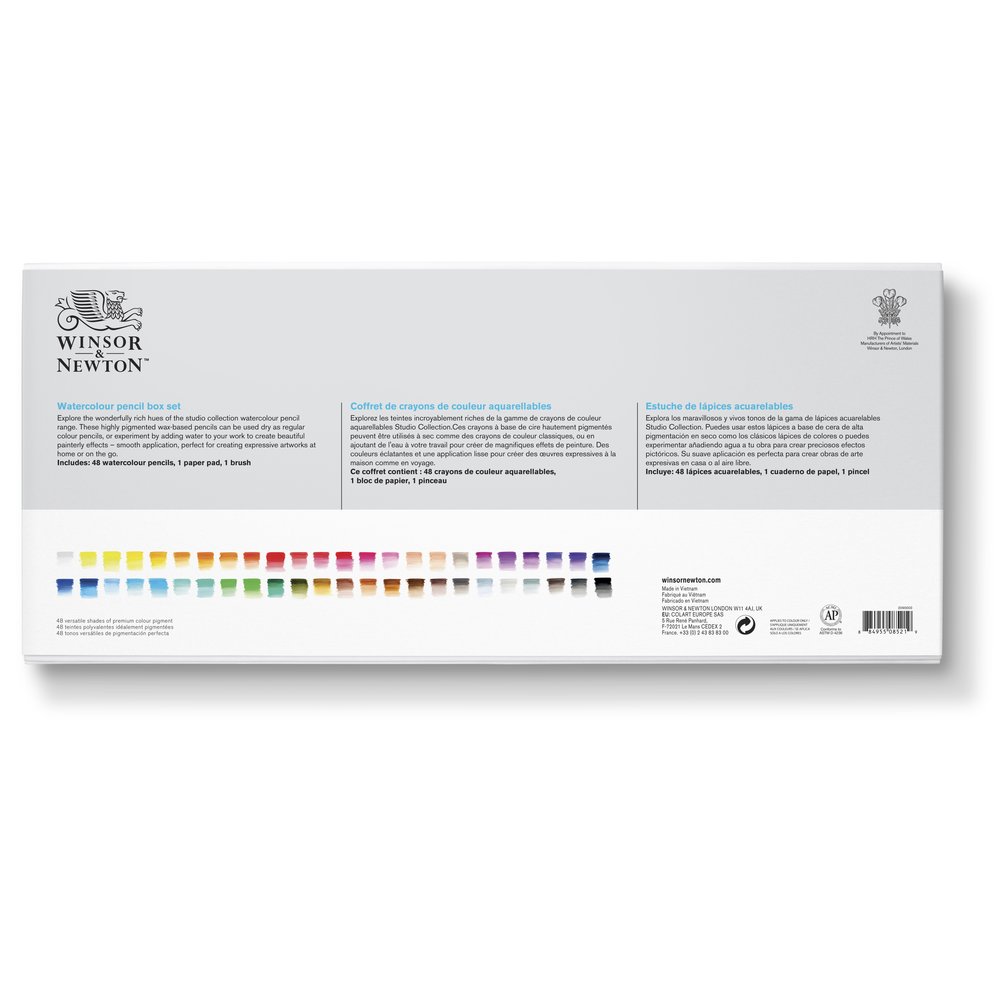 Winsor & Newton Studio Collection Coffret De Crayons Aquarellables 50 Pces