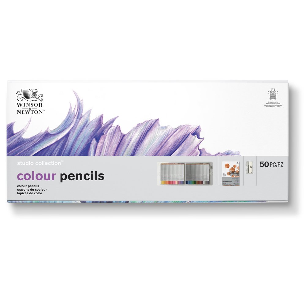 Winsor & Newton Studio Collection Coffret De Crayons De Couleur 50 Pces