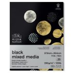 Winsor & Newton Papier Noir Bloc 200G 28X36 25 Feuilles