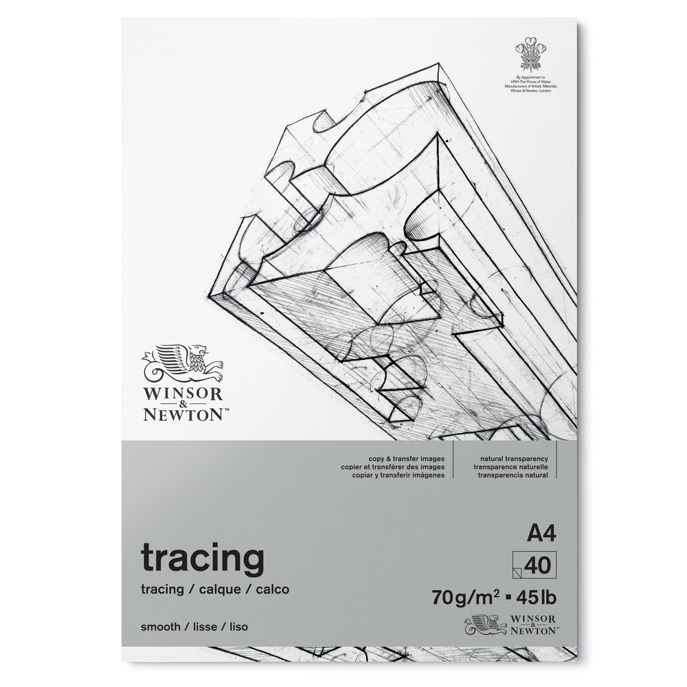 Winsor & Newton Papier Calque Bloc 70G A4 40 Feuilles