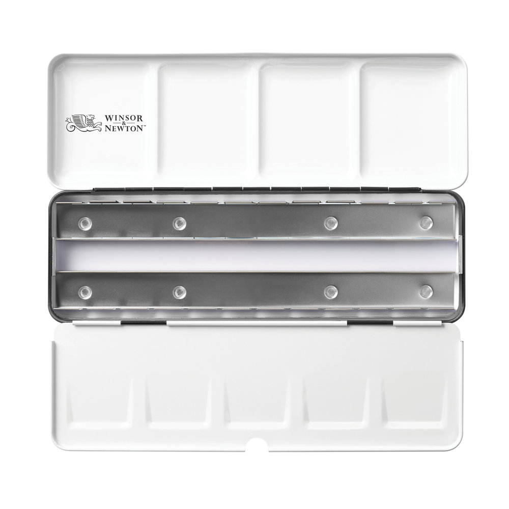 Winsor & Newton Aquarelle Professionnelle Boîte Métal De Voyage Vide Pour Demi-Godets