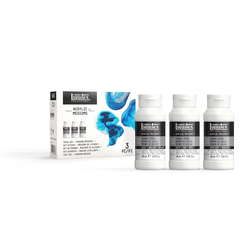 Liquitex Additif Set D'Essai Mediums De Lissage (Pouring) 3X118 ml