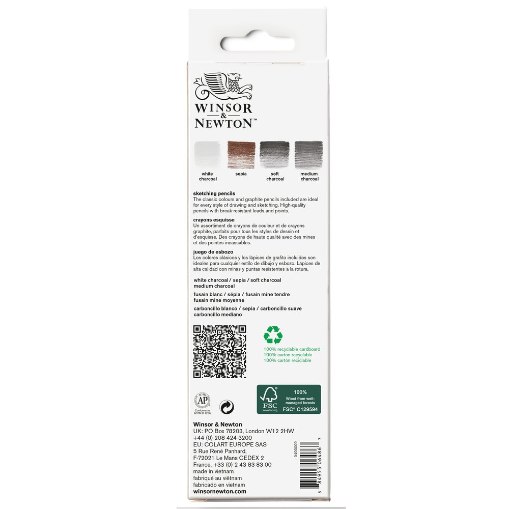 Winsor & Newton Dessin craylons x4 + gomme