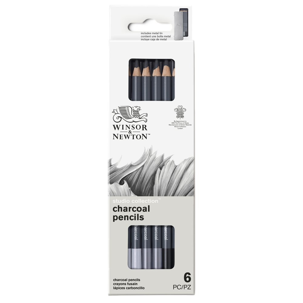 Winsor & Newton Fusain crayon x 6