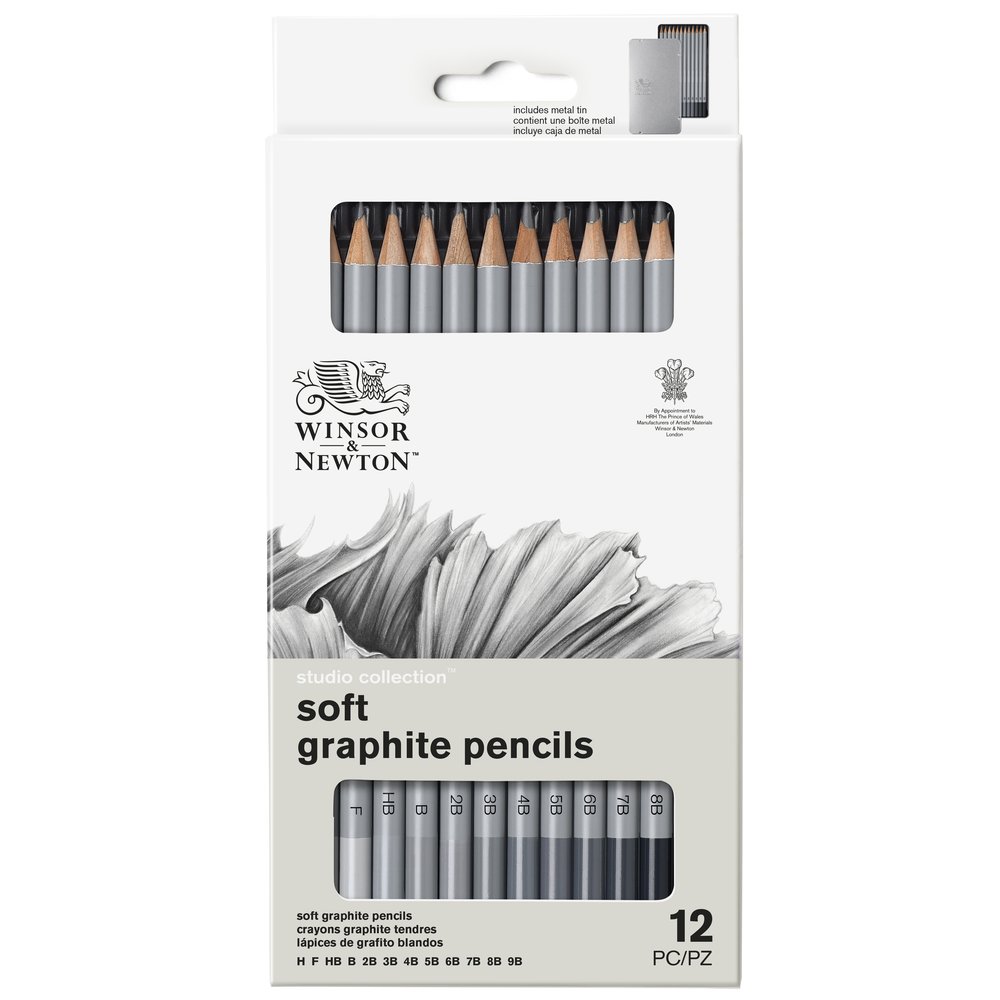 Winsor & Newton Set de 12 crayons Graphite