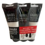 Liquitex Acrylique Basics Set 3x118ml Couleur Monochrome